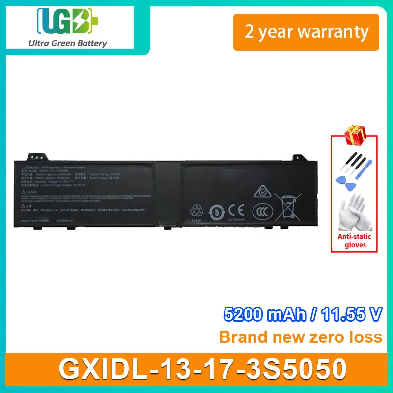 

UGB New Laptop Battery For GXIDL-13-17-3S5050 3ICP4/58/127 11.55V 5200mAh 60.1Wh