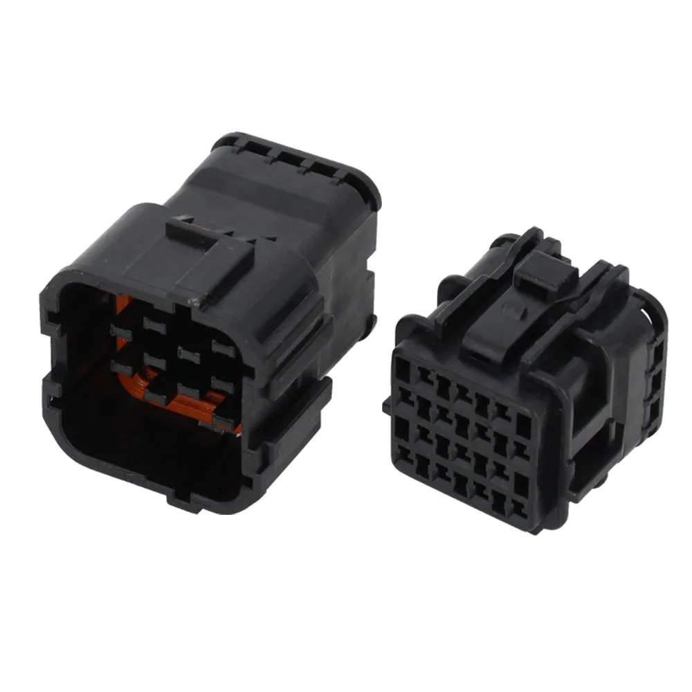 14-poliger Mantel-Stecker und -Buchse, schwarzer Kunststoff-Autostecker mit Anschluss DJ7141Y-2-11/21 14P-Stecker – Detail 3