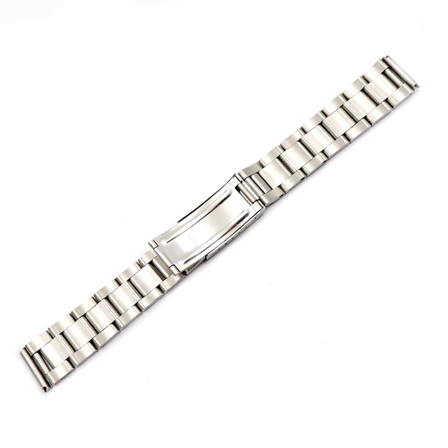 Oyster Style Straight End Link Steel Watch Bracelet