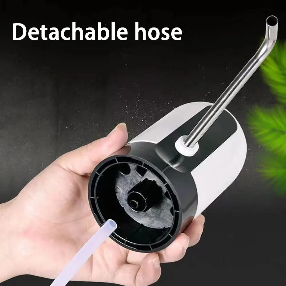 Water Bottle Pump Black/White Automatic USB Charging One Button Automatic Switch Of Dispenser