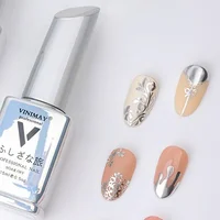 Metal Mirror Glue Silver Gel Nail Polish Art Color Drawing Line Flower Manicure Accessories Nail Art DIY Shop Nail Charms 2