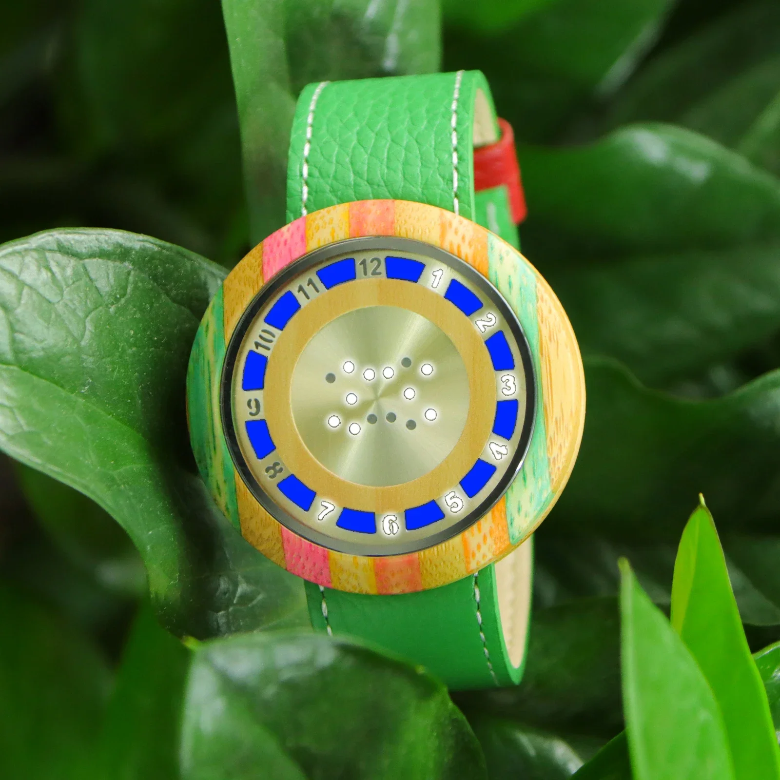 KityKiss new K8090 couple electronic watch touch screen nightlight fashion casual couple wood watch anniversary graduation gift