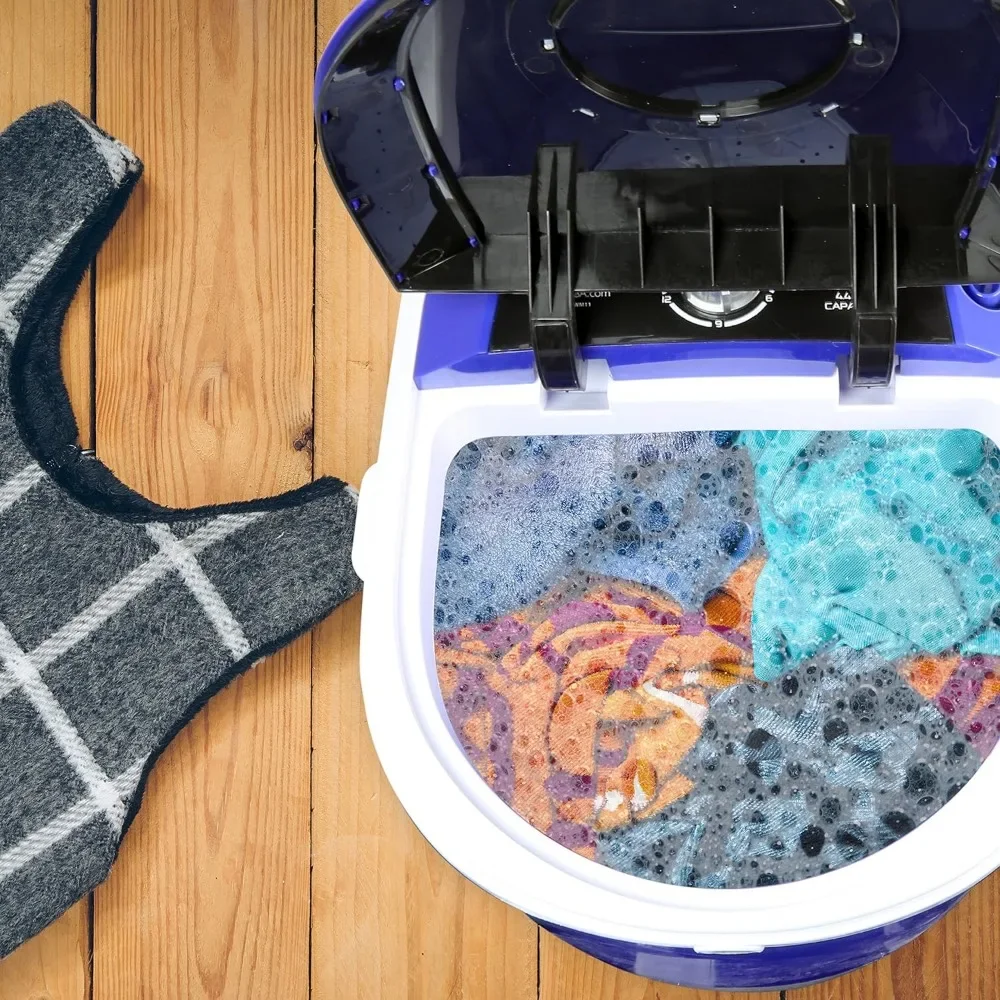 Portable Mini Washer-Top Loader Portable Laundry,Quiet,Rotary Controller,120V - For Compact Laundry,Ideal choice for small loads 6