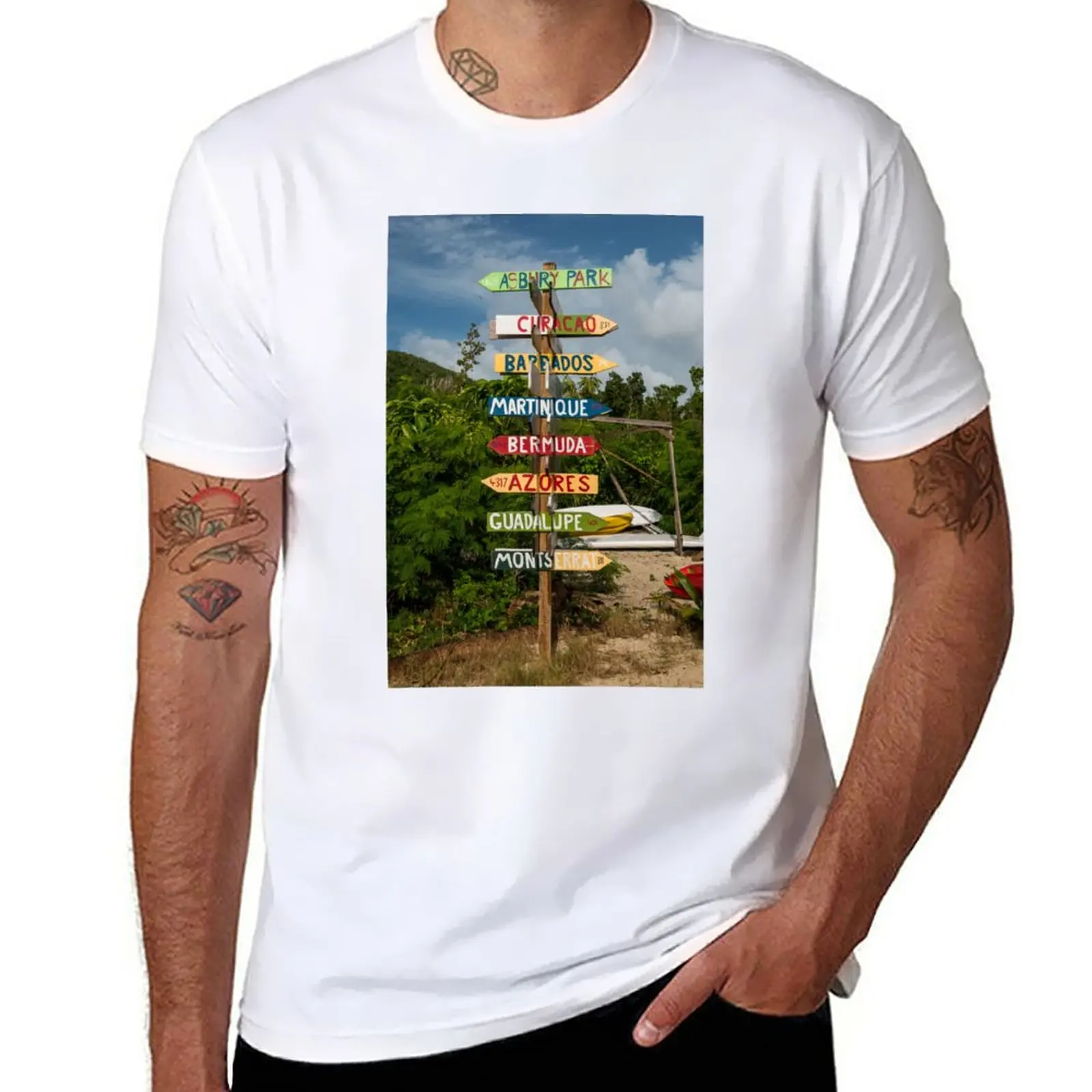 

New Islands directions sign T-Shirt t-shirts man sweat shirt Men's t-shirts