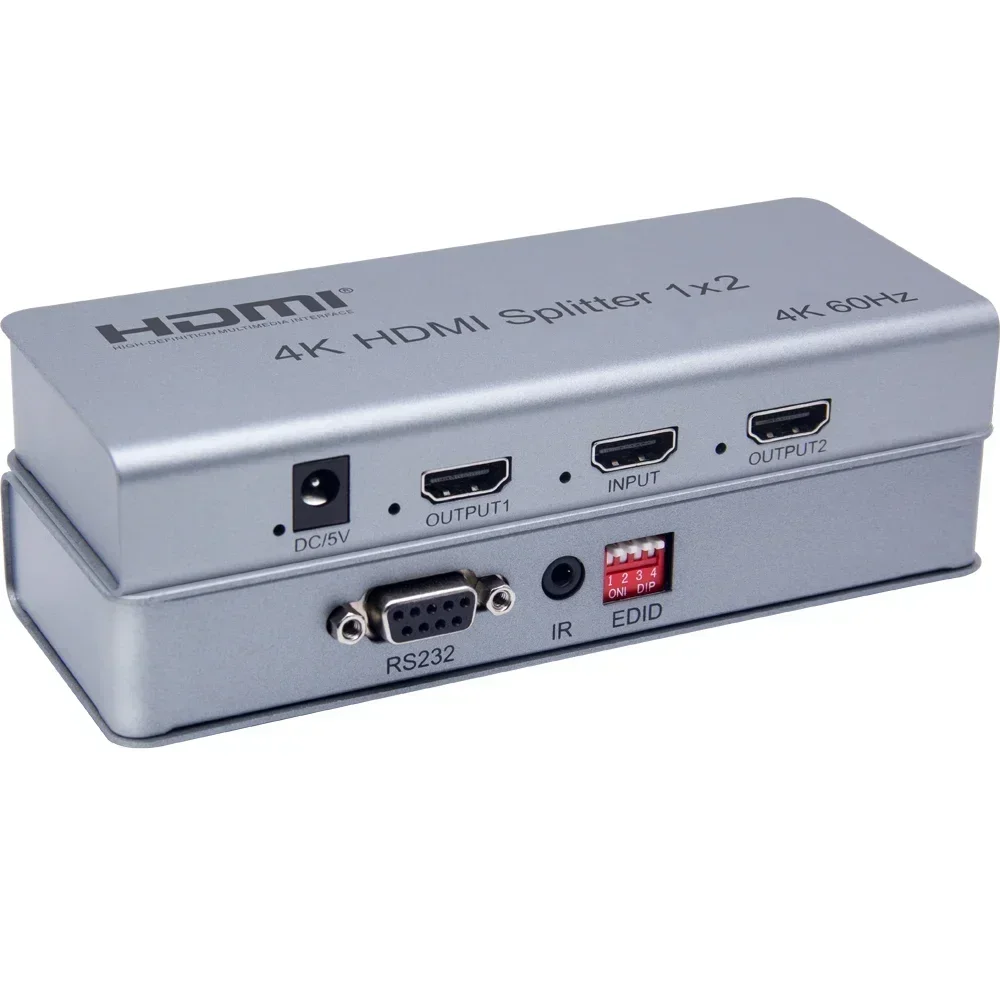 4K 60hz HDMI 2.0 1x8 Splitter 2 4 6 8 Channel Video Output 1x2 1x4 HDMI Splitter Video Converter EDID RS232 for PS4 