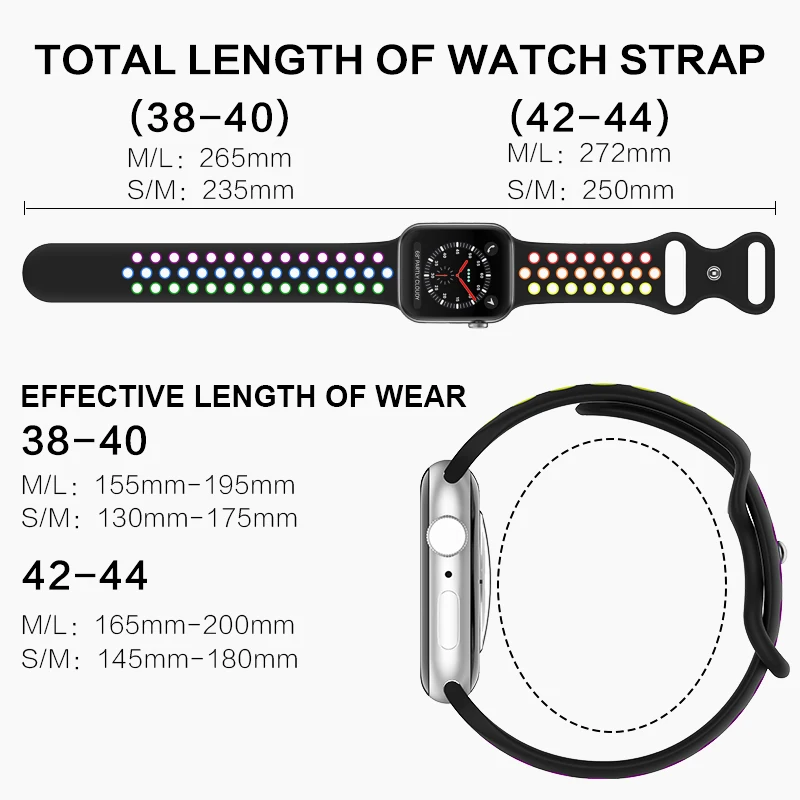 Bracelet Apple Watch Series 4 44mm Size L  Sports Strap Apple Watch Sports  - Smart Accessories - Aliexpress