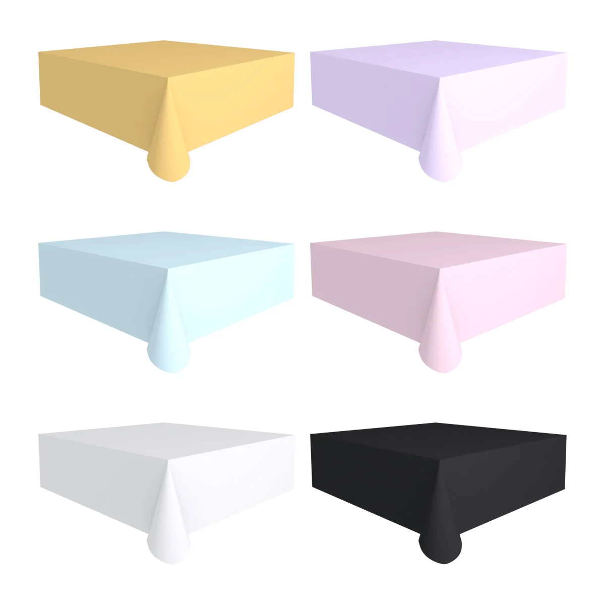 PEVA material solid color party tablecloth decorated with birthday and wedding 1pc-54 * 72inch