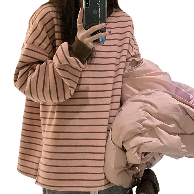 Women Loose Fit Long Sleeve Pullover Sweatshirts