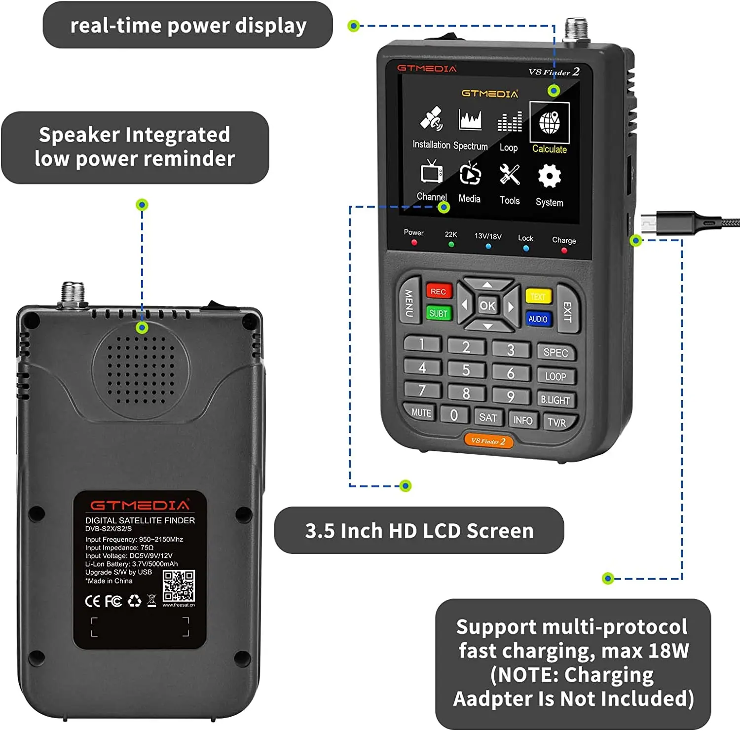 ۷ι  GTMEDIA V8 δ 2   ȣ satFinder DVB-S2X/S2/S h.264 vs satlink WS6933 vf6800