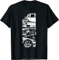 Vêtements pour hommes JDM japonais automobile rétro course surdimensionné T-shirt Tuning voiture Fitness T-shirt col rond décontracté coton T-shirt 1