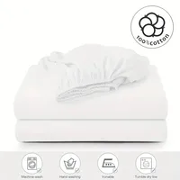 Drap-housse en coton de couleur unie avec bande élastique, housse de matelas King Size 140x190 200x200 2