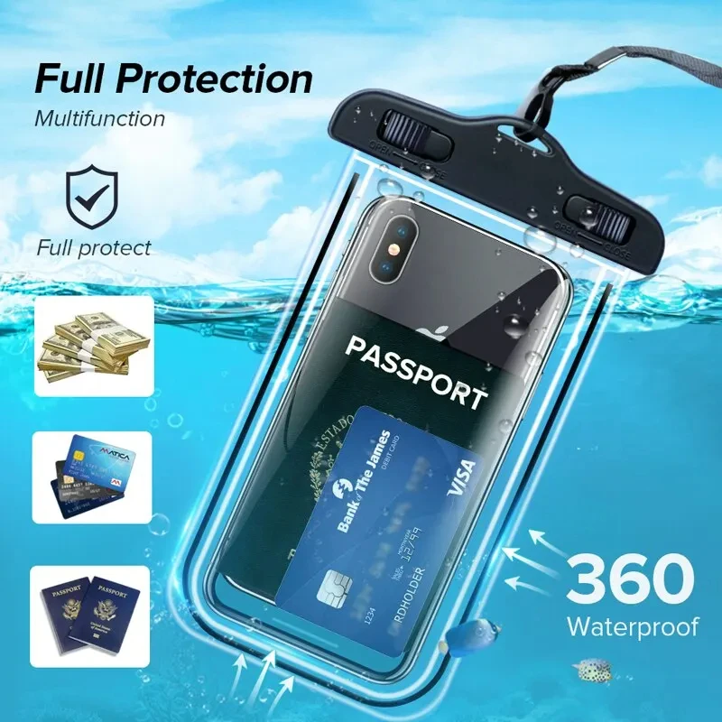 Waterproof Phone Case Swimming Water Proof Bag Universal Underwater Phone Protector Pouch PV Cover For iPhone Samsung