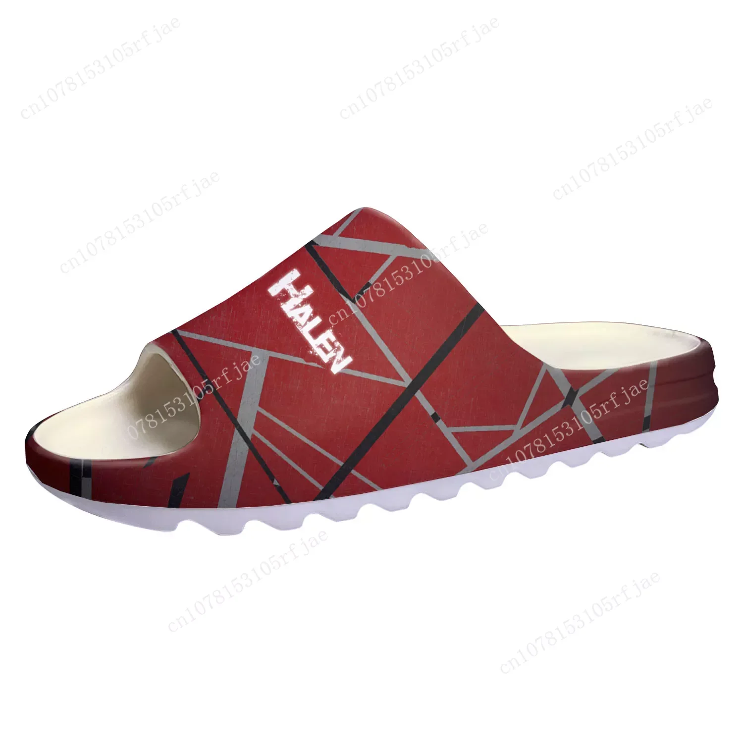 

Van Halen 5150 Stripe Metal Rock Band Soft Sole Sllipers Home Clogs Water Shoes Mens Womens Teenager Customize on Shit Sandals