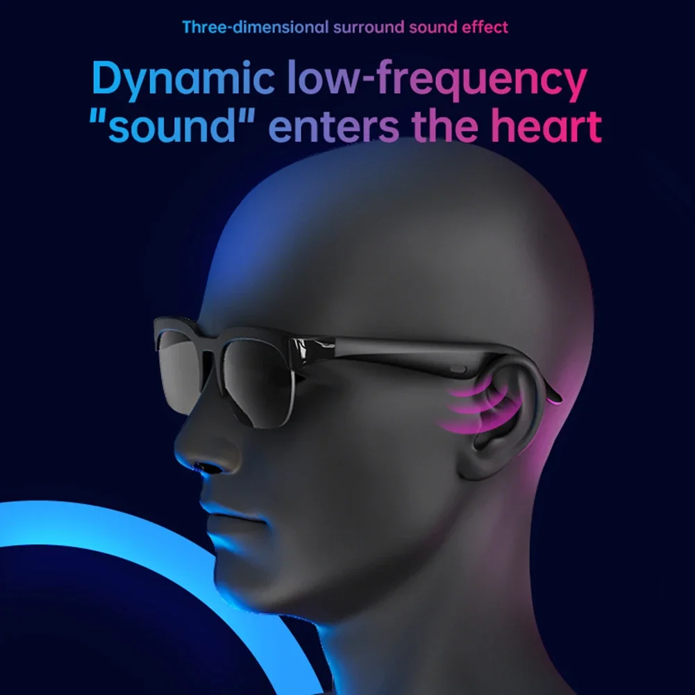 Smart Glasses AI Translator Hands-Free Music & Calls Audio Glasses UV Protection Outdoor Sports Headphones for Men and Women