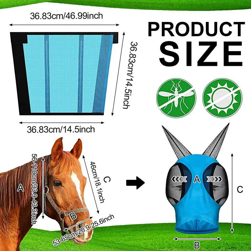 Horse Leggings Preventing Flies Mesh Fly Boot Horse boot leg covers and horse fly masks Anti Fly Stretchy Knitted Mesh Mask 5