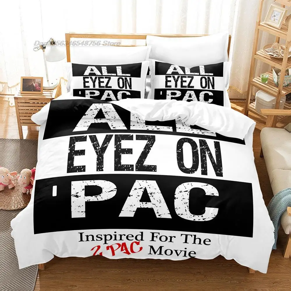 2 PAC Bedding Set Single Twin Full Queen King Size Bed Set Aldult Kid Bedroom Duvetcover Sets 3D Print Tupac Amaru Shakur 2022 4