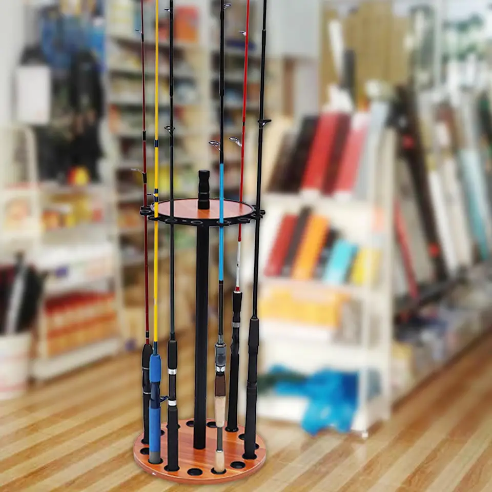 360度回転式釣り竿ホルダー 最大16本のロッドをサポート 360度回転式釣り竿ホルダー 最大16本のロッドをサポート ロッド