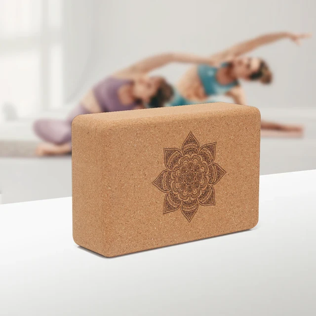 1PCS Cork Yoga Block EVA Gym Blocks Foam Yoga Brick Exercise Stretch Body Shaping Wood Yoga Blocks Fitness Yoga Accessories 2