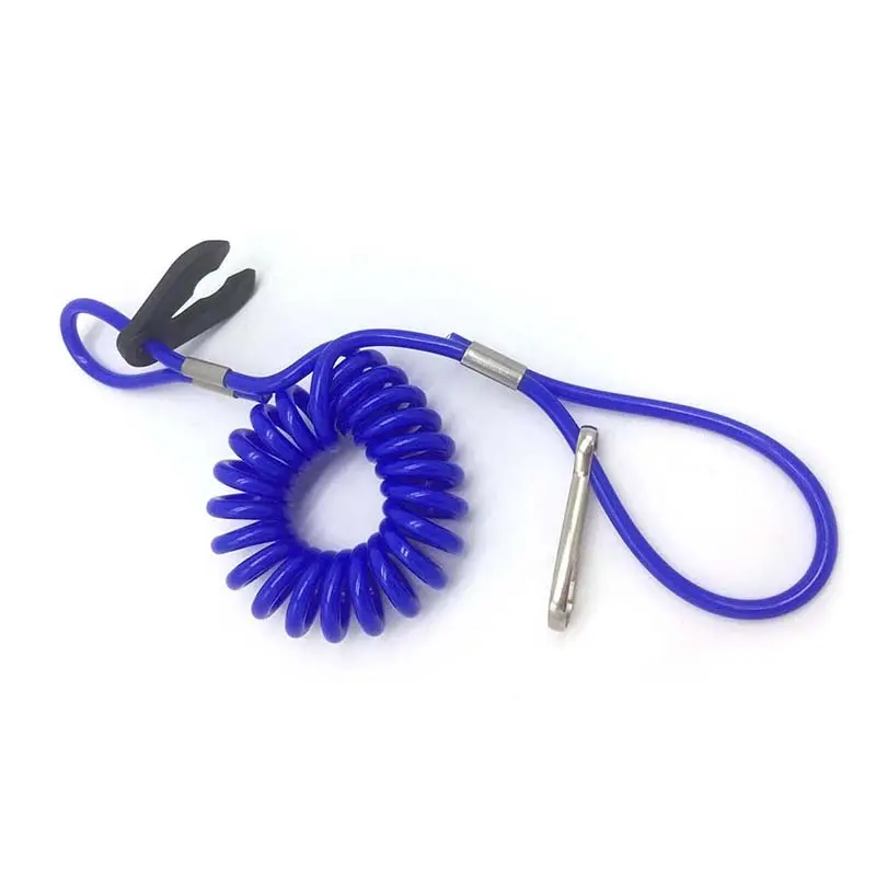 2PCS Jet Ski Safety Lanyard Tether Cord Boat Outboard Engine Safety Tether Blue Emergency Flameout Switch Drawstring motorboat engine stop lanyard