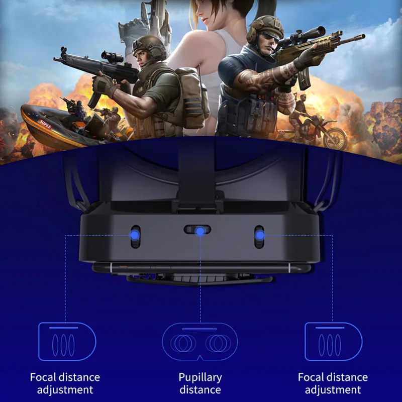 3D VR Glasses Virtual Reality Viar Goggles Headset Devices Smart Mobile Movie Game Helmet Smart Digital Glasses Game Accessory images - 6