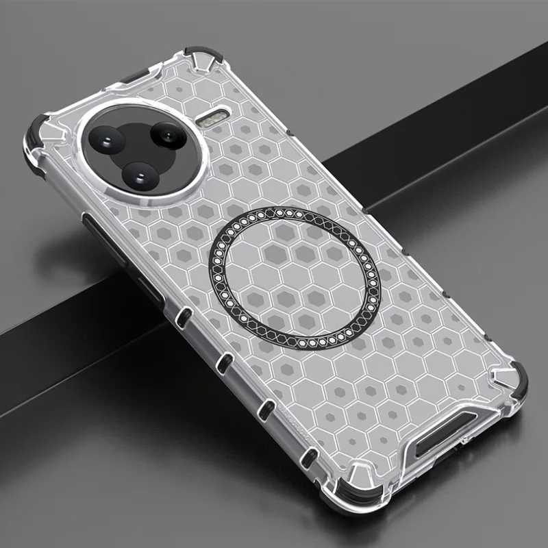 Magnetic Shockproof Clear Phone Case with Air-Cushion Protection