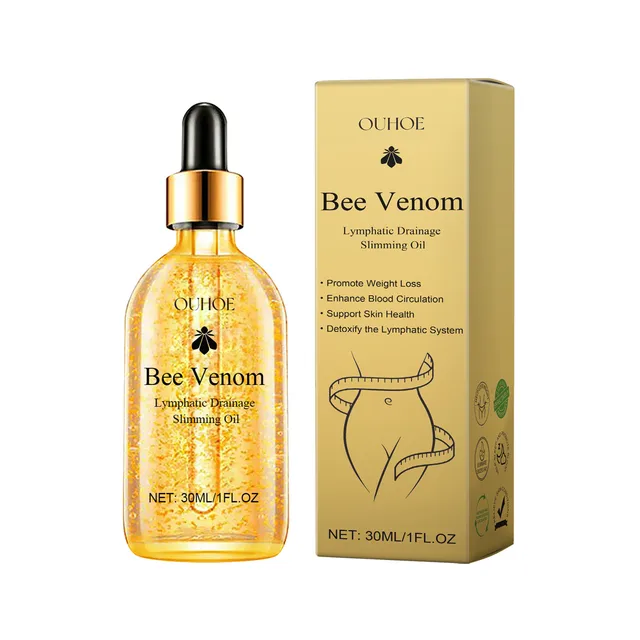 Weight Loss Oil Bee Venom Lymphatic Drainage Detox Anti Swelling Firming Lifting Belly Fat Burner Shaping Body Massage Product_voghion.com