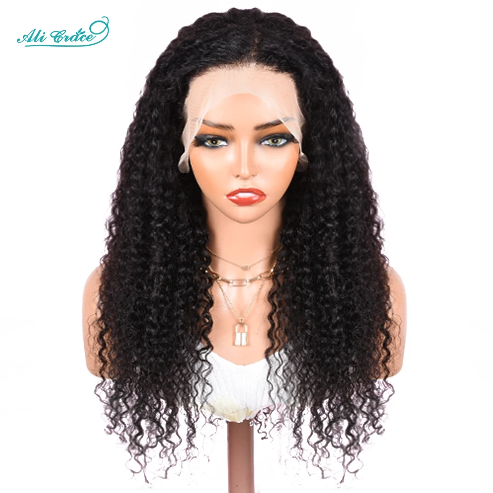 Brazilian Kinky Curly Human Hair Wigs Pre-Plucked 13x4 Lace Frontal Wig Remy Hair Deep Curly Lace Front lace front wig human hair wigs human hair wig front lace wig
