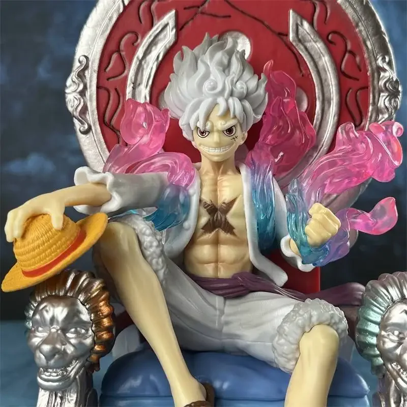 

Anime Action Figureone Piece Monkey D Luffy Sitting Position Throne Resin Statue Gk Collection Decoration Model Surprise Gift