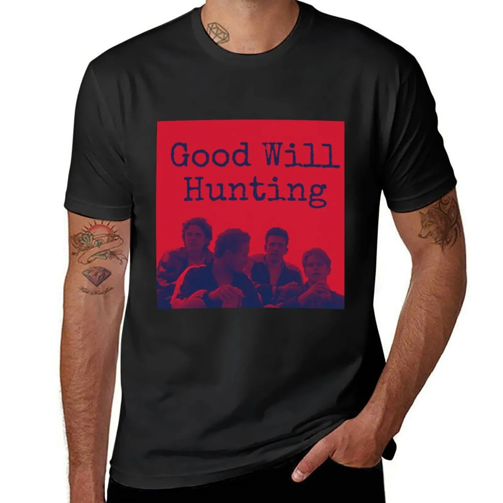 

Черные мужские футболки с принтом Good will hunting