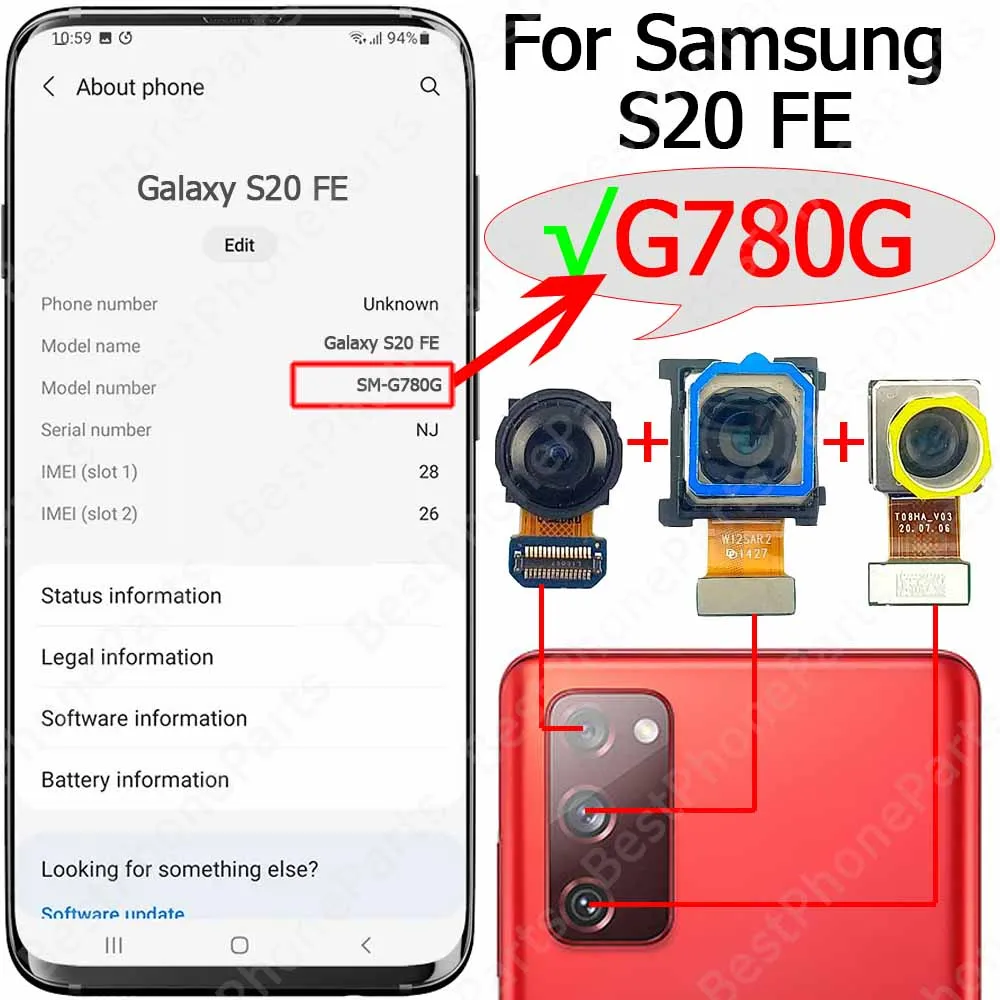 Rear Camera Module Flex for Samsung Galaxy S20 FE – Mobile Phone Spare Part