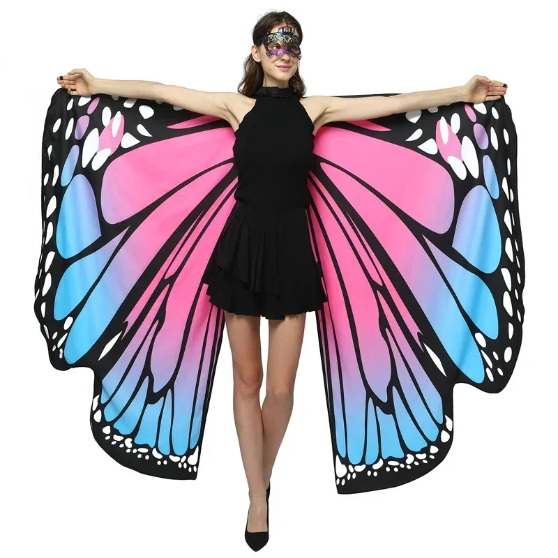 

Double-sided Printing Butterfly Wings for Women multicolor Ladies Dancing Costume Accessories Adult Dance Props Cape for Stage