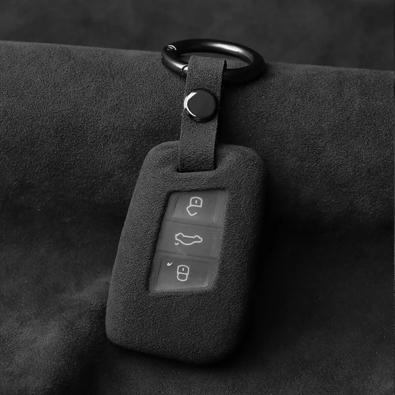 가죽 알칸타라 자동차 키 케이스 커버 쉘, 폭스바겐 골프 7 MK7 티구안 MK2, 아테카 레온 FR 이비자 스코다 옥타비아 코디아크용