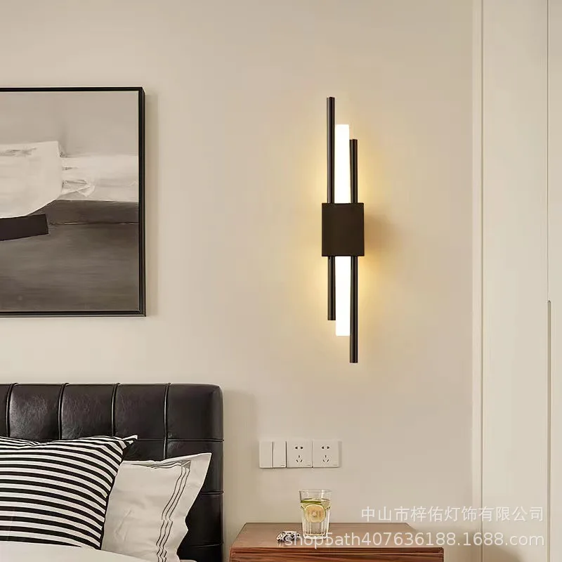 

Cross border minimalist long strip wall lamp Living room TV background wall lamp Corridor lamp Bedroom bedside wall lamp