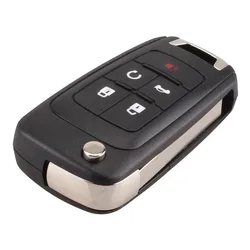 Premium Flip Folding Remote Car Key Shell - Enhanced Design with HU100 Blade - 5 Buttons
