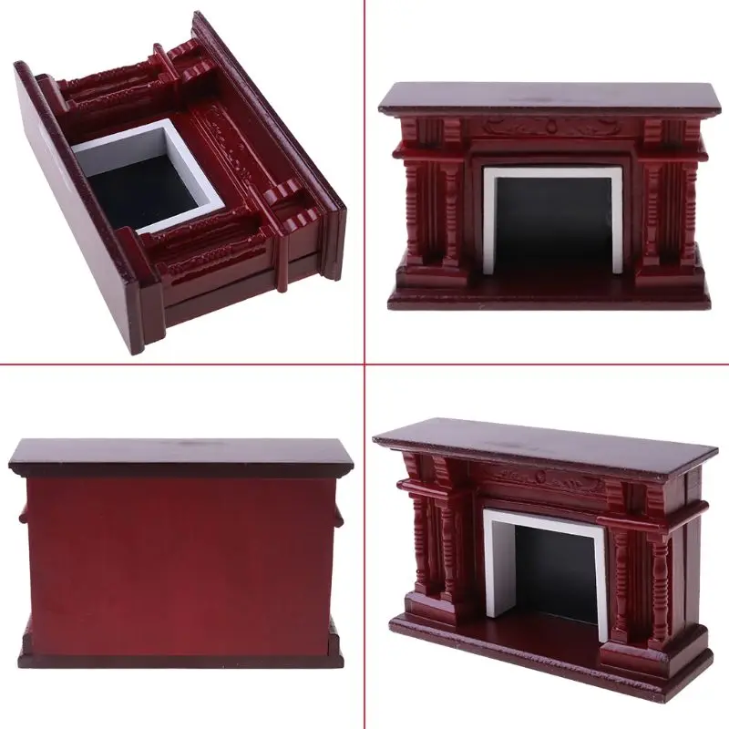 

1:12 Dollhouse Mini Fireplace Miniature Simulation Furniture Kids Pretend for Play Toy DIY Accessories
