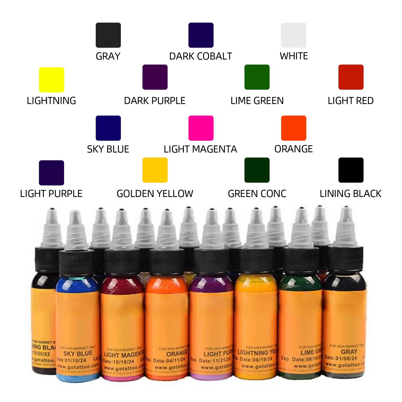 30ml 14Color Mixing Tattoo Ink Set Tattoo Ink Pigment