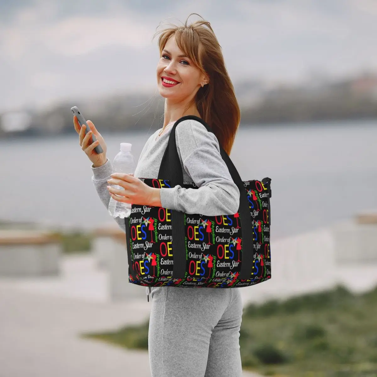 Order Of The Eastern Star Beach Tote Bag Women Extra Large Gym Carry On Freemasonry Travel Shopping Bags