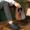 SURGUT Men's Casual Shoes Spring Autumn Genuine Leather Handmade Comfortable Men Lightweight Versatile Daily Shoes Size 38-46 5