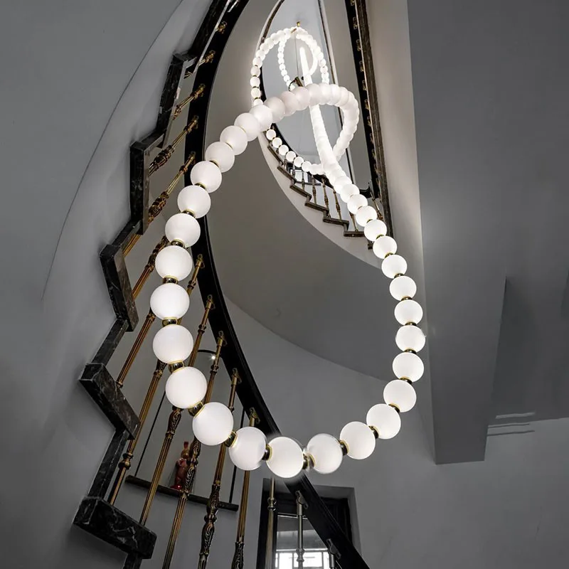LED Funky Designer Necklace Glass Bubble 2024 New Trend Pendant Light  Chandelier Luminaire Hanging Lamp For Living Room