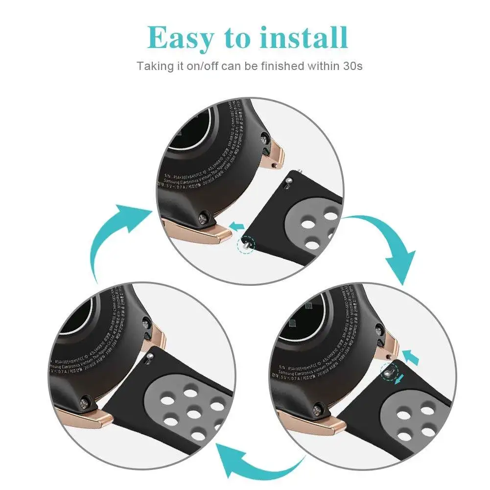 Sports Silicone Watch Strap Band for Smartwatches - Universal Fit