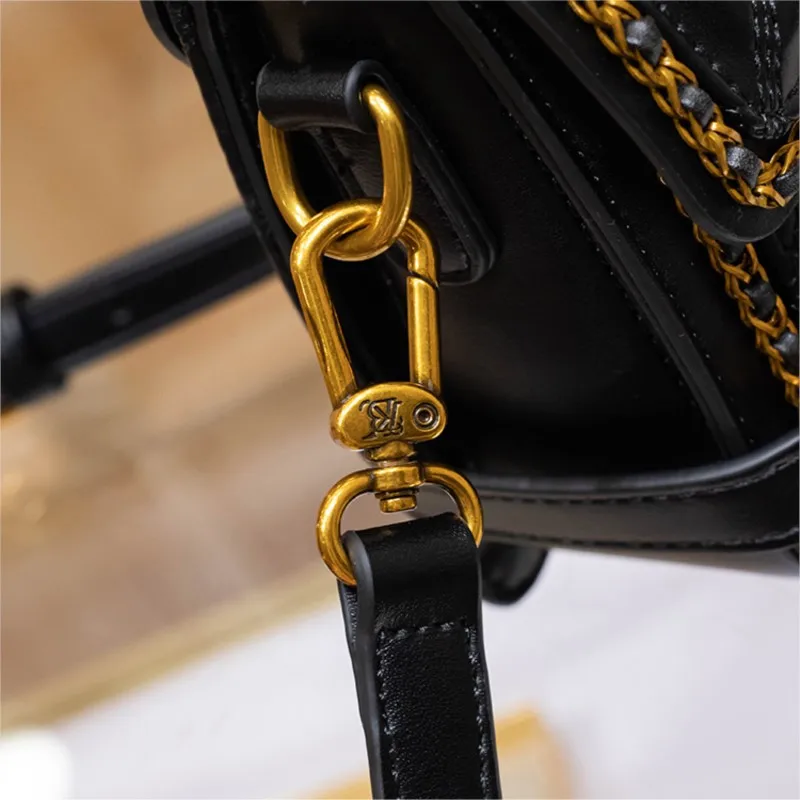 Women's handbag genuine diamond grid handbag women's 2024 new high-end designer crossbody shoulder small square bag