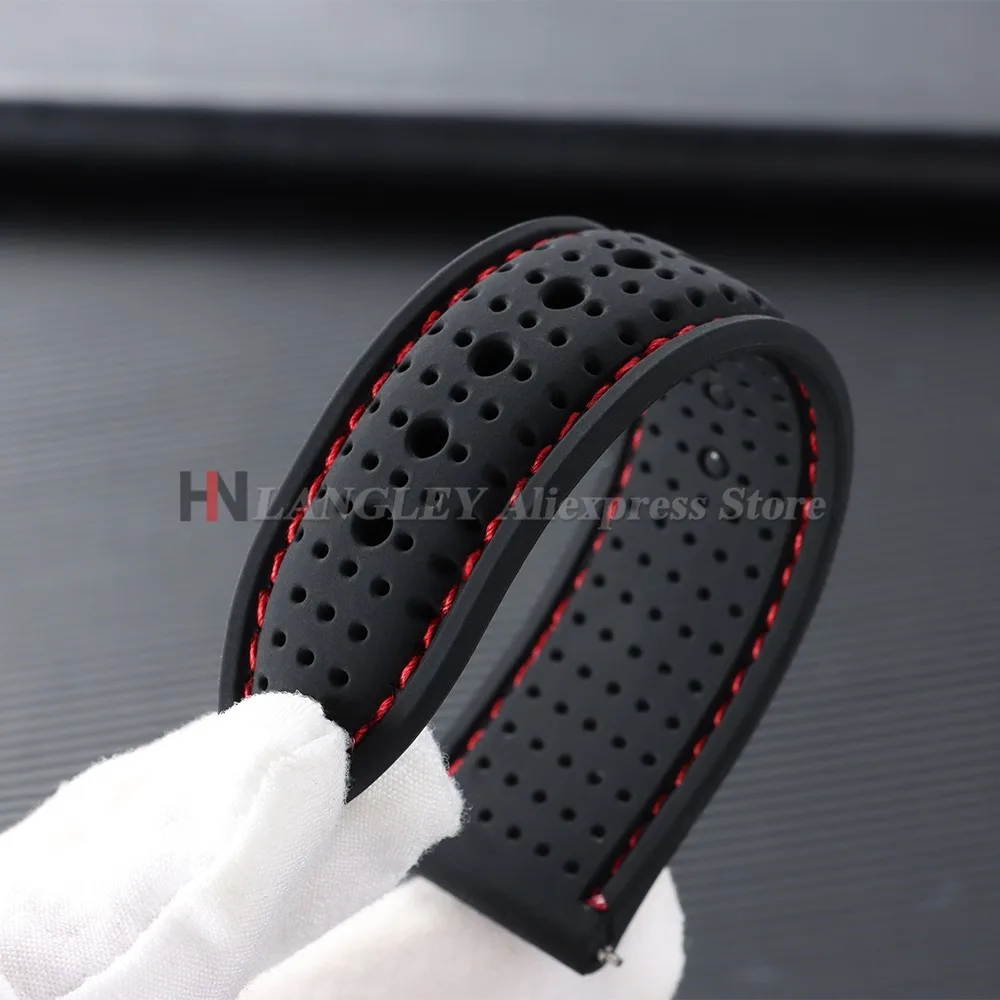 Premium Silicone Waterproof Watch Strap - Soft, Breathable Replacement Band