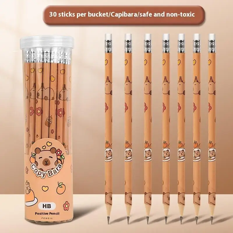 30pcs Capybara Pencils with Erasers 2