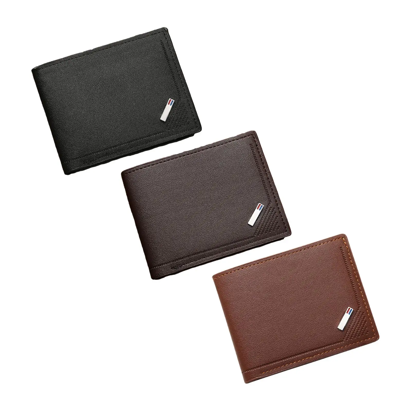 

Men Wallet Short Clutch Durable Fashionable Simple Holder for Husband Boyfriend Birthday Gift Commuting