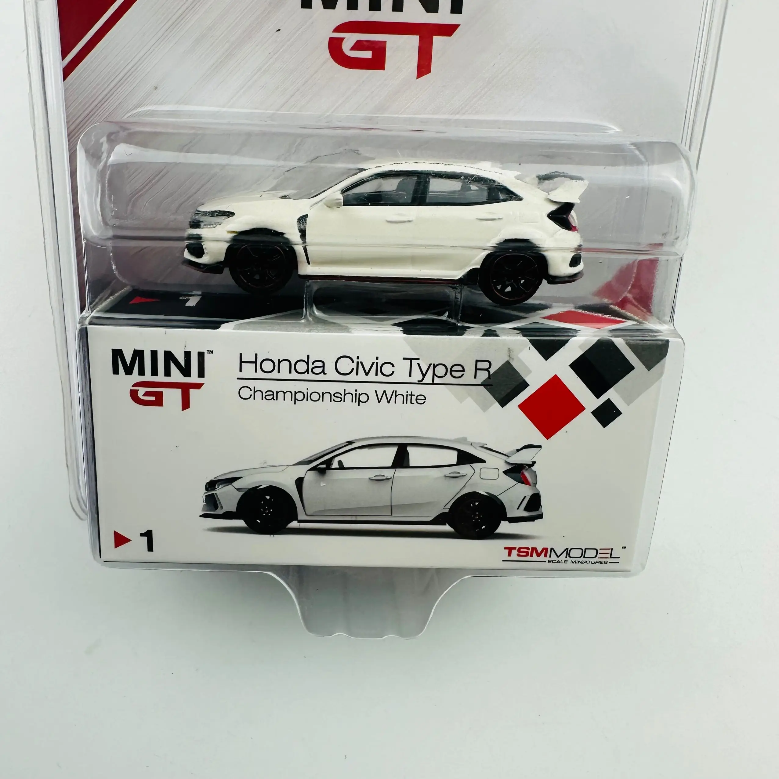 TSM Mini Gt 1/64 Minigt 1 civic (FK8) MJ White Die-cast