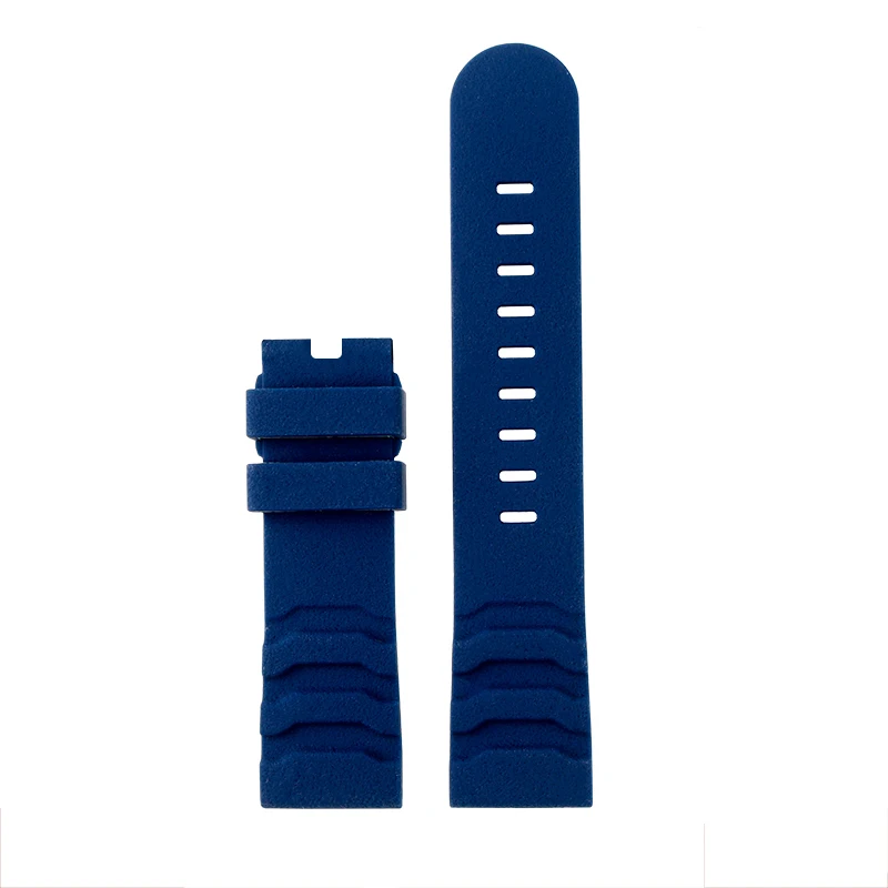 Universal Waterproof Silicone Watch Strap - Durable 24mm Rubber Wristband
