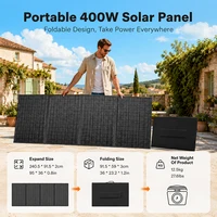 Kit de panneaux solaires portables 400W, chargeur solaire pliable et étanche pour le camping, les camping-cars et les stations d'alimentation hors réseau 1