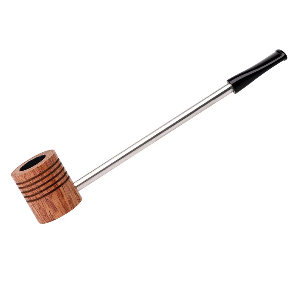 JIBILL Popeye pipe Imported sandalwood Wood Pipe Portable tobacco Pipe Herb Removable Pipes father day Gifts Wood color