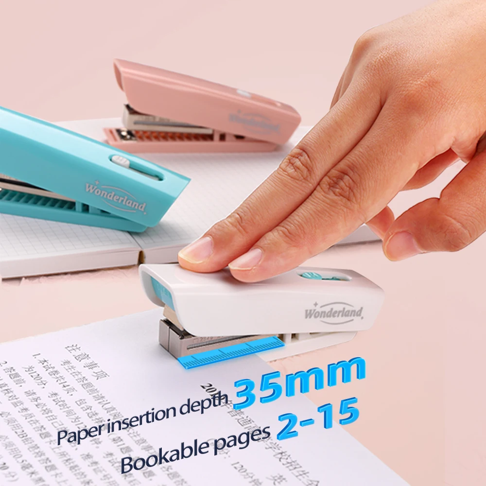간편한 데스크톱 스테이플러, 휴대용 사무실 스테이플러, 15 매 용량 지지대, 24/6 또는 26/6 스테이플 크기, 개폐식 스테이플 포함