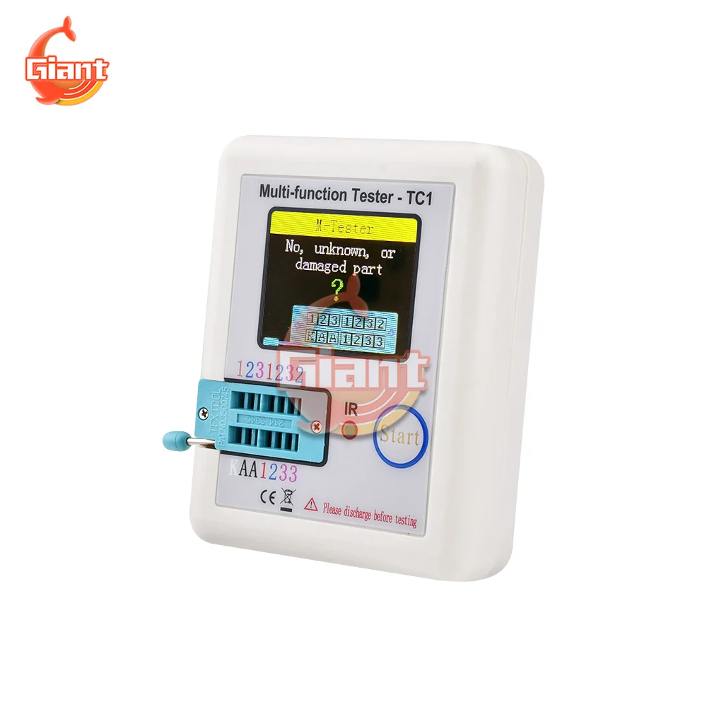 LCR-TC1 Transistor Tester TC1 TFT Diode Triode Capacitance Resistor Meter LCR-T6 TC1 NPN PNP MOSFET 4